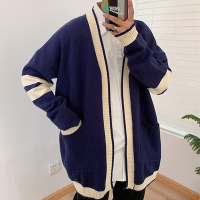 Πλεκτή ανδρική ζακέτα χωρίς φερμουάρ