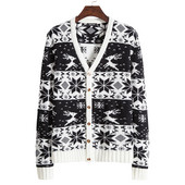 Alkalmi férfi kardigán karácsonyi motívumokkal