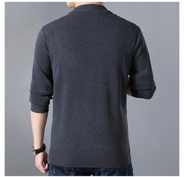 Férfi őszi kardigán cipzárral