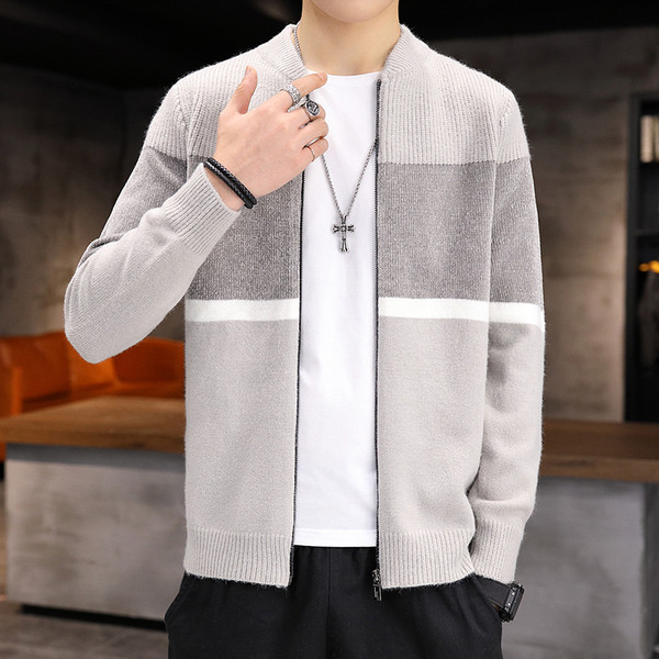 Férfi mellény cipzárral és ovális nyakkivágással