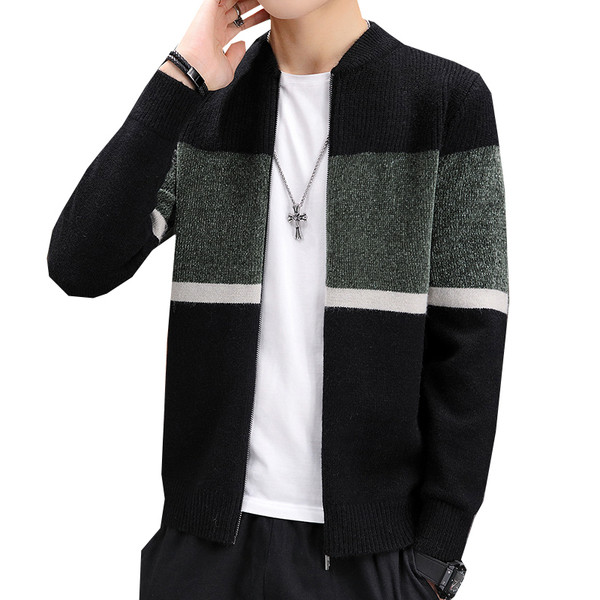 Férfi mellény cipzárral és ovális nyakkivágással