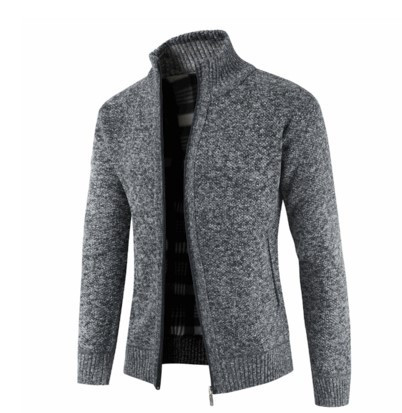 Férfi téli mellény cipzárral és póló magas gallérral