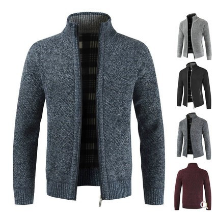 Férfi téli mellény cipzárral és póló magas gallérral