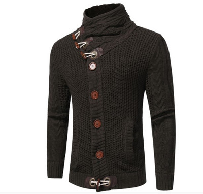 Férfi téli kardigán gombokkal - kötött