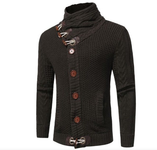 Férfi téli kardigán gombokkal - kötött