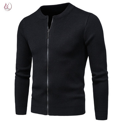 Modern férfi mellény cipzárral és alacsony gallérral