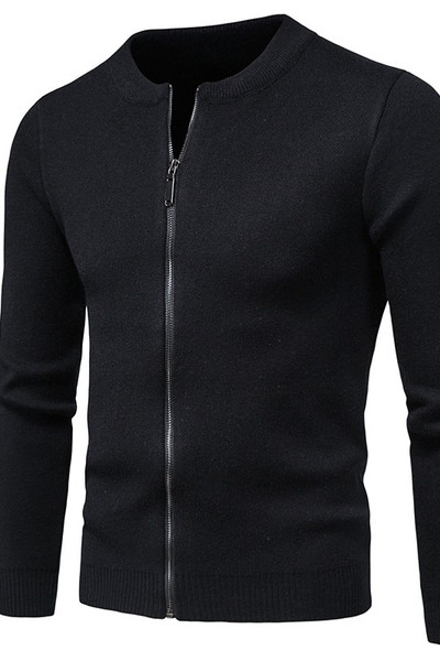 Modern férfi mellény cipzárral és alacsony gallérral