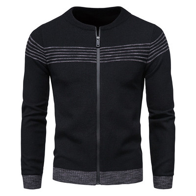 Alkalmi férfi mellény cipzárral és kerek nyakkivágással