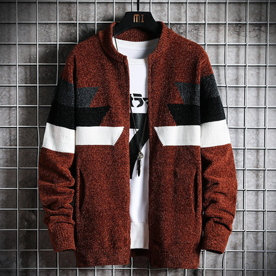 Ανδρική καθημερινή μοντέρνα ζακέτα με οβάλ γιακά και τσέπες