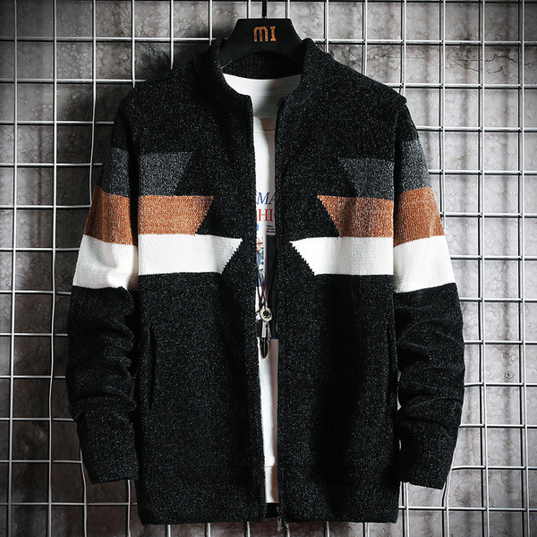 Ανδρική καθημερινή μοντέρνα  ζακέτα με οβάλ γιακά και τσέπες