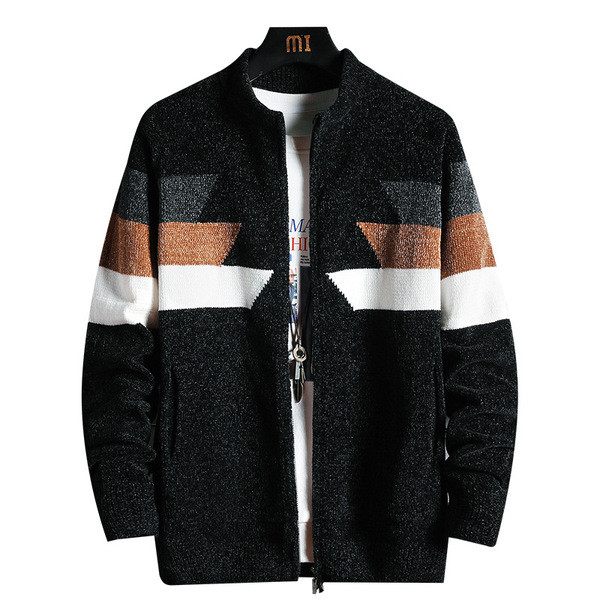 Ανδρική καθημερινή μοντέρνα  ζακέτα με οβάλ γιακά και τσέπες