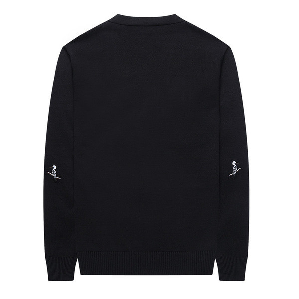 Vékony kötésből készült férfi kardigán hímzéssel - különböző modellek