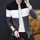 Napi csíkos férfi mellény cipzárral