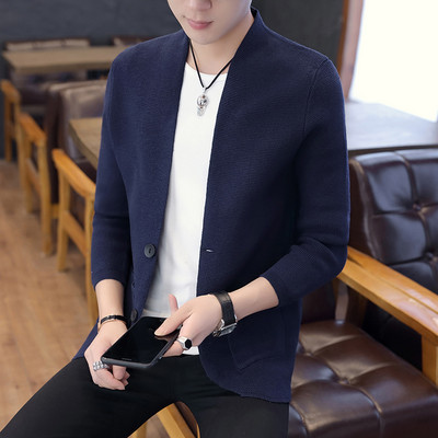 Ανδρική καθημερινή μοντέρνα ζακέτα casual με ντεκολτέ και κουμπιά