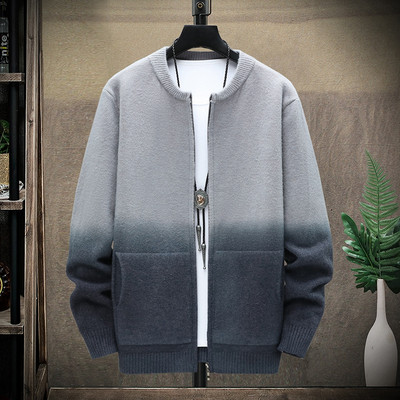 Modern férfi mellény zsebekkel és ovális nyakkivágással