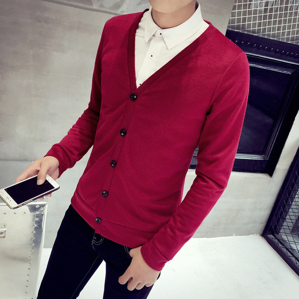 Alkalmi férfi mellény V-nyakkal és gombokkal