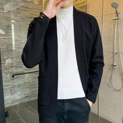 Vékony kötésből készült alkalmi férfi kardigán - többféle modell