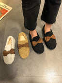 Γυναικεία καθημερινά χνουωτά παπούτσια με κορδέλα