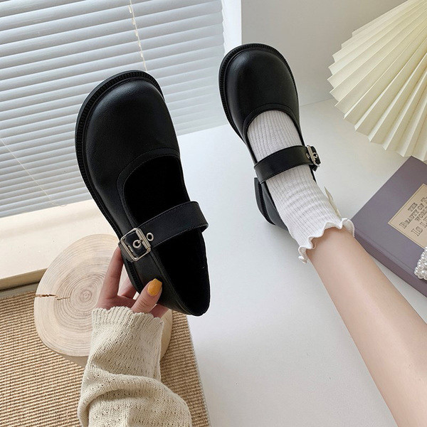 Casual ženske cipele zaobljeni model s kopčom