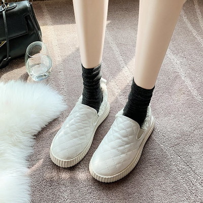 Casual γυναικεία παπούτσια με ζεστή επένδυση και επίπεδη σόλα