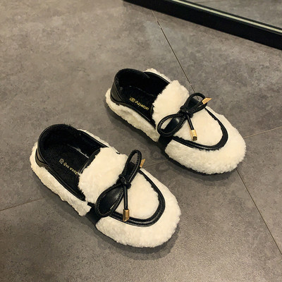 Női pehely alkalmi cipő bőr szalaggal