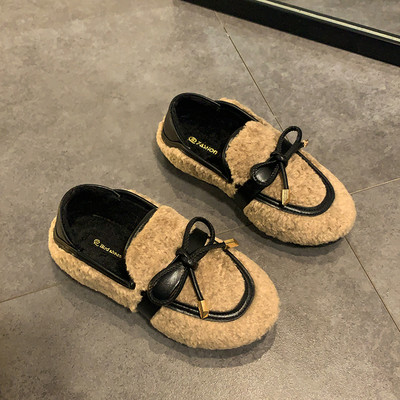 Női pehely alkalmi cipő bőr szalaggal