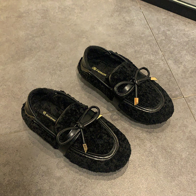 Női pehely alkalmi cipő bőr szalaggal