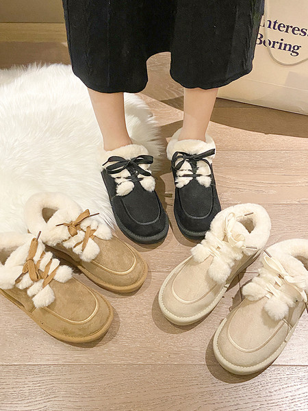 Őszi-téli női fűzős és pehelycipő