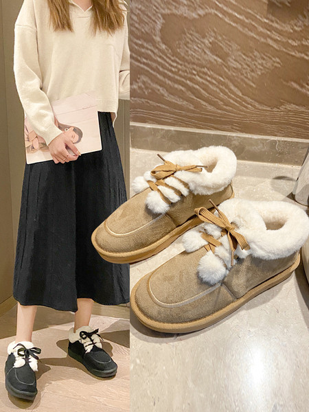 Őszi-téli női fűzős és pehelycipő