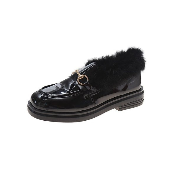 Ležerne ženske kožne cipele s perjem i metalnim ukrasom