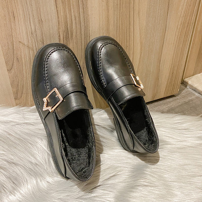 Pantofi moderni de dama din piele ecologica cu catarama