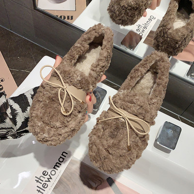 Női pehelycipő szalaggal - lapos talppal