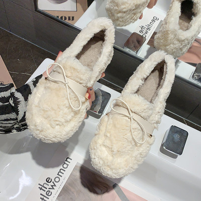 Női pehelycipő szalaggal - lapos talppal