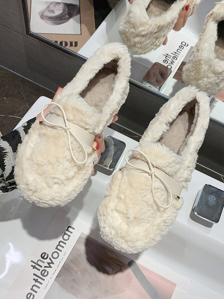 Női pehelycipő szalaggal - lapos talppal