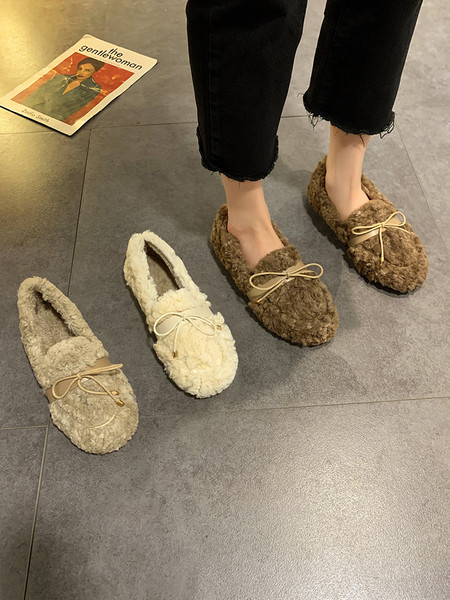 Női pehelycipő szalaggal - lapos talppal