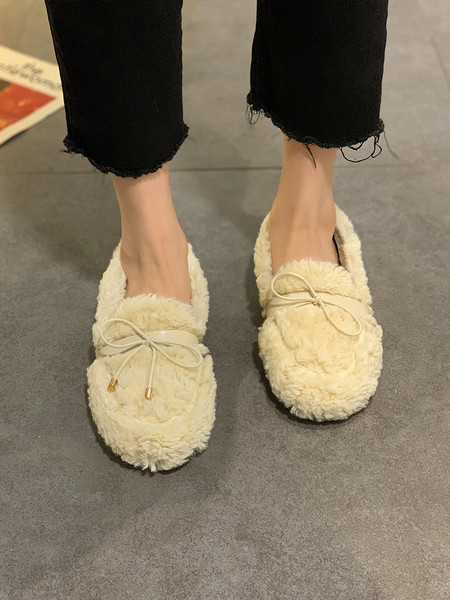 Női pehelycipő szalaggal - lapos talppal