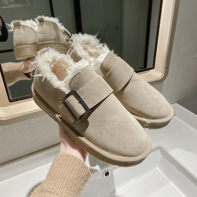 Öko velúrból készült női alkalmi cipő, puha béléssel