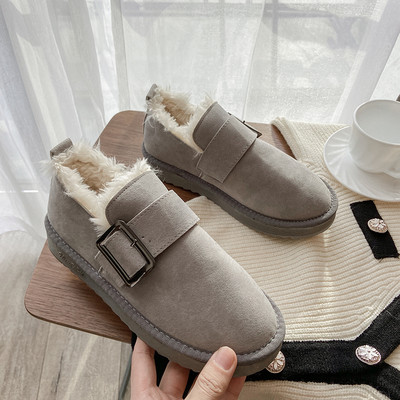 Öko velúrból készült női alkalmi cipő, puha béléssel