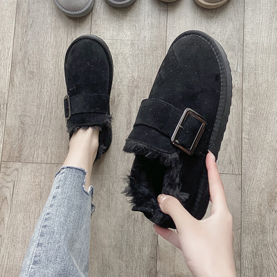 Öko velúrból készült női alkalmi cipő, puha béléssel