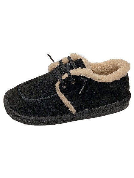 Női alkalmi cipő eco velúrból és meleg béléssel