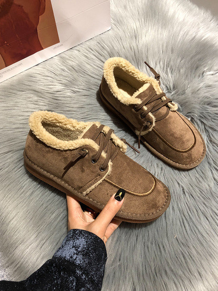 Női alkalmi cipő eco velúrból és meleg béléssel