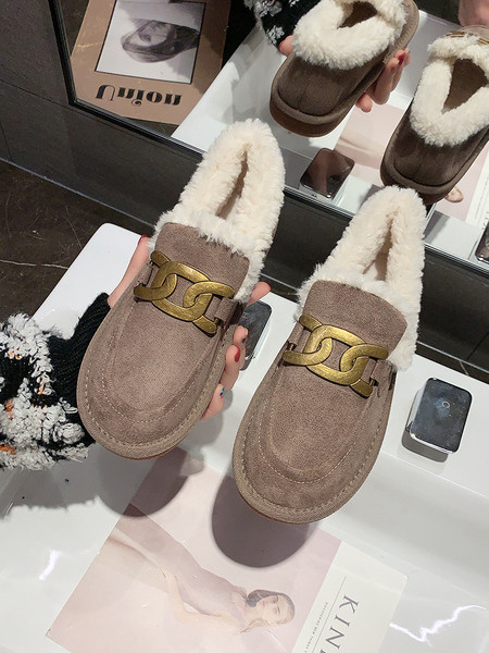 Női alkalmi cipő eco velúrból és fém elemből