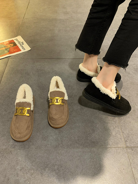 Női alkalmi cipő eco velúrból és fém elemből