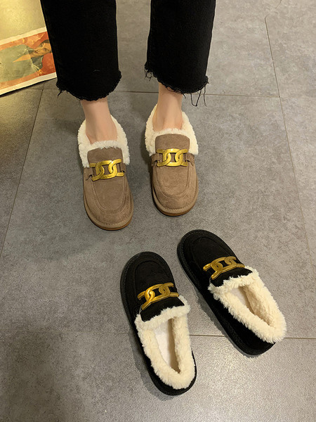 Női alkalmi cipő eco velúrból és fém elemből