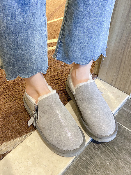 Női alkalmi cipő puha béléssel és cipzárral