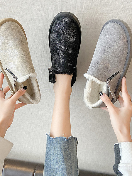 Női alkalmi cipő puha béléssel és cipzárral