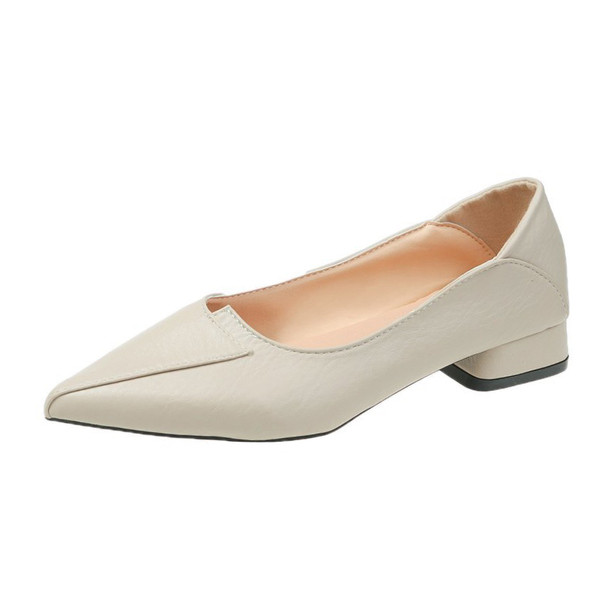 Jauns sieviešu apavu modelis ar kvadrātveida papēdi - mākslīgā āda