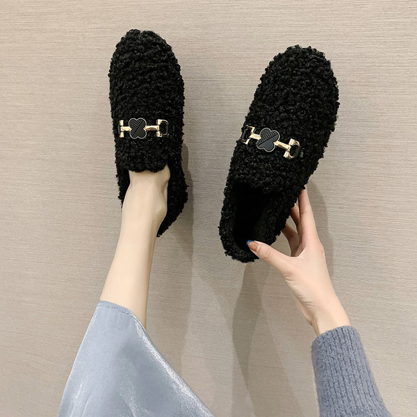 Új modell női lekerekített cipő fém elemmel