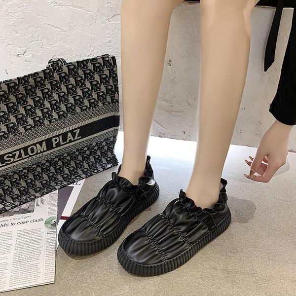 Női alkalmi cipő eko bőrből - lapos talppal