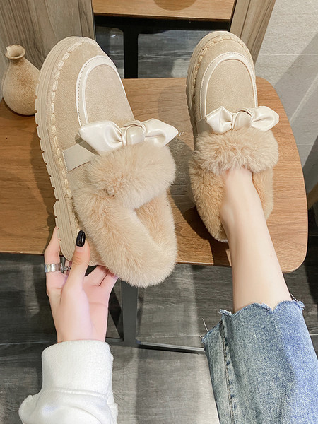 Öko velúrból készült őszi-téli női cipő pehellyel és szalaggal
